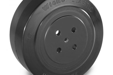 Pogonski točak za električne paletne viljuškare 200X75mm od elastična guma  sa aplikacija - primena prirubnica sa  otvori za 