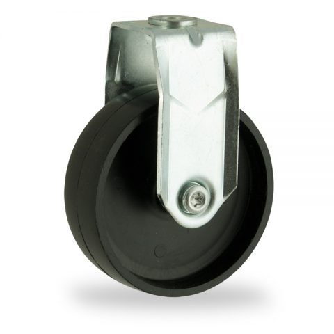 Fiksni točak,75mm za lagana kolica, sa točkom od polipropilen  osovina kliznog ležaja montaža sa otvor - rupa