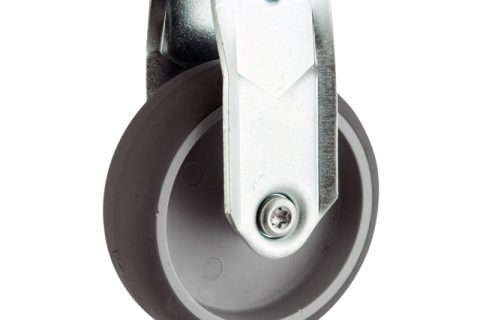 Fiksni točak,150mm za lagana kolica, sa točkom od termoplastika siva neobeležena guma kuglični ležajevimontaža sa gornja ploča