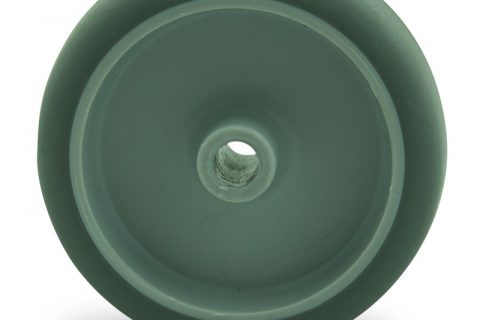 Točak 75mm za lagana kolica, sa točkom od termoplastika siva neobeležena guma osovina kliznog ležaja 