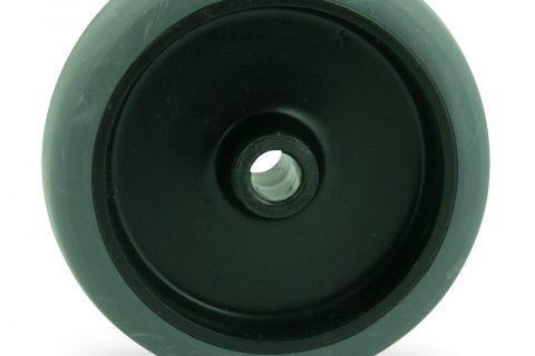 Točak 50mm za lagana kolica, sa točkom od termoplastika siva neobeležena guma osovina kliznog ležaja 
