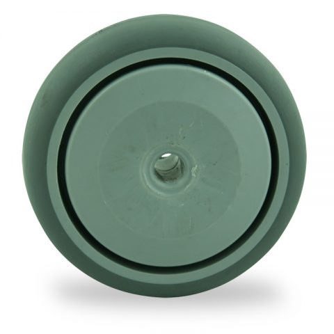 Točak 100mm za lagana kolica, sa točkom od termoplastika siva neobeležena guma osovina sa jednokugličnim ležajem 