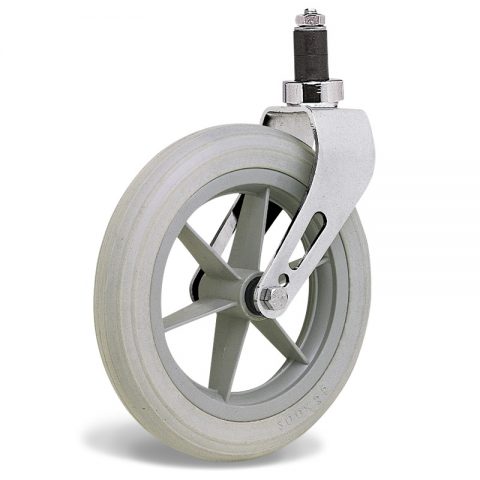 Točak  200mm za invalidska kolica sa termoplastika siva neobeležena guma i kuglični ležajevi i montaža sa ekspander
