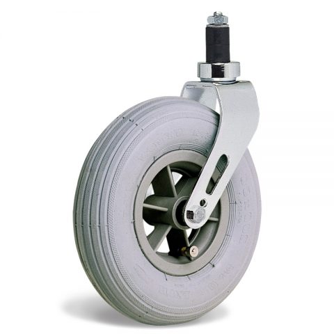 Točak  200mm za invalidska kolica sa termoplastika siva neobeležena guma i kuglični ležajevi i montaža sa ekspander