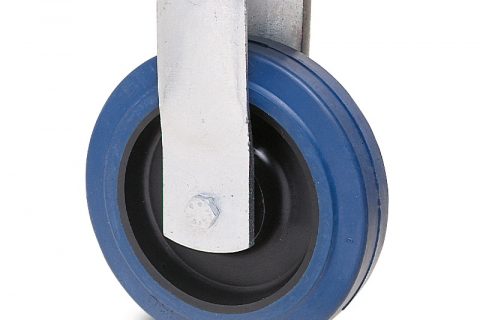 Fiksni točak za teške uslove  200mm sa elastična guma za čiste podloge, felna od poliamid i kuglični ležajevi.Montaža sa gornja ploča