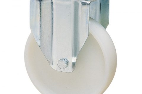 Fiksni točak za kolica  80mm sa poliamid tip 6 valjkasti ležaj.Montaža sa gornja ploča