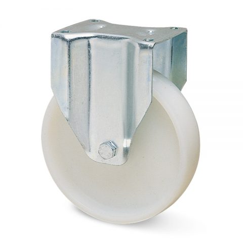 Fiksni točak za kolica  150mm sa poliamid tip 6 kuglični ležajevi.Montaža sa gornja ploča